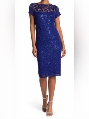 marina sequin lace dress size 20 Marina Women Dress Size 14 Beautiful Sequin Lace Lined New With Tags